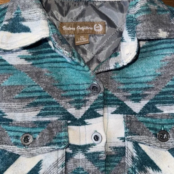 Size 7/8 kids Teal and White southern jacket - Picture 3 of 8